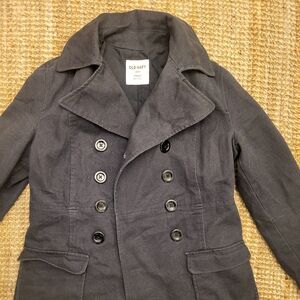 Old Navy Black Double-Breasted Jacket